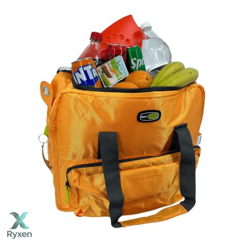 Torba termiczna Kamai Gio Style na ramię, pomarańczowa, z kieszeniami i rączką do noszenia, pojemność 33L Giostyle