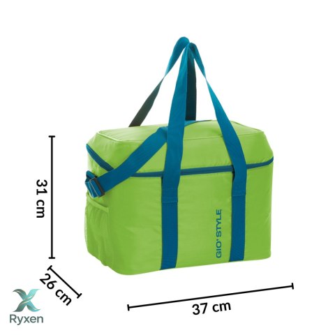 Torba termiczna Kamai Gio Style na ramię, zielona, z kieszenią boczną i uchwytem do noszenia, pojemność 30L Giostyle