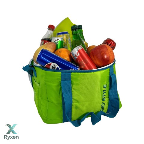 Torba termiczna Kamai Gio Style na ramię, zielona, z kieszenią boczną i uchwytem do noszenia, pojemność 30L Giostyle