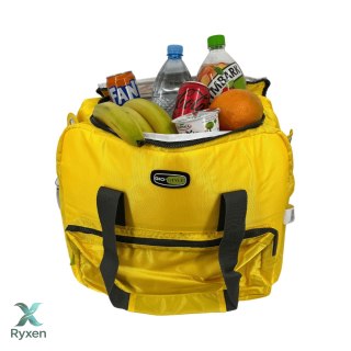 Torba termiczna Kamai Gio Style na ramię, żółta, z kieszeniami i rączką do noszenia, pojemność 33L Giostyle