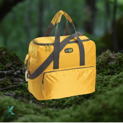 Torba termiczna Kamai Gio Style na ramię, żółta, z kieszeniami i rączką do noszenia, pojemność 33L Giostyle