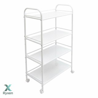 DA679B Wózek stolik na kółkach biały 60x32x100 ATL