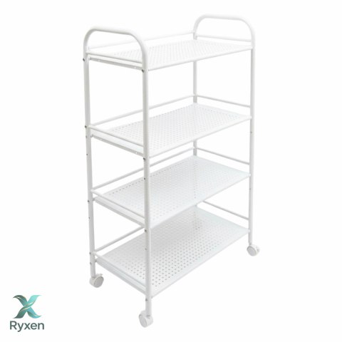 DA679B Wózek stolik na kółkach biały 60x32x100 ATL