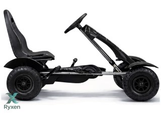 Sportowy Gokart Na Pedały F618 Pomowane Koła Obciążenie 50kg Czarny LEAN CARS