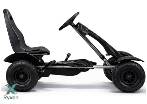 Sportowy Gokart Na Pedały F618 Pomowane Koła Obciążenie 50kg Czarny LEAN CARS