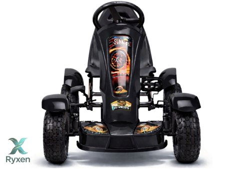 Sportowy Gokart Na Pedały F618 Pomowane Koła Obciążenie 50kg Czarny LEAN CARS