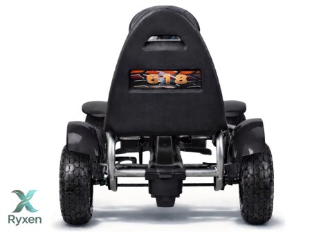 Sportowy Gokart Na Pedały F618 Pomowane Koła Obciążenie 50kg Czarny LEAN CARS