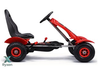 Sportowy Gokart Na Pedały F618 Pomowane Koła Obciążenie 50kg Czerwony LEAN CARS