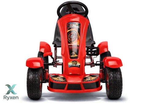 Sportowy Gokart Na Pedały F618 Pomowane Koła Obciążenie 50kg Czerwony LEAN CARS