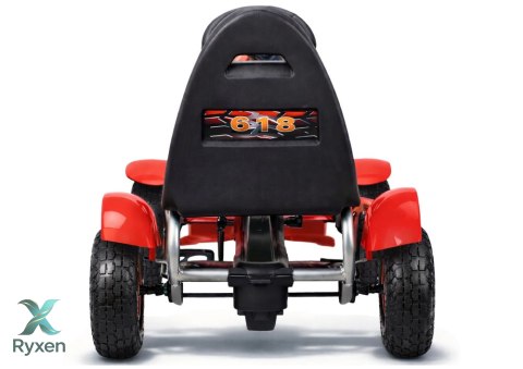 Sportowy Gokart Na Pedały F618 Pomowane Koła Obciążenie 50kg Czerwony LEAN CARS