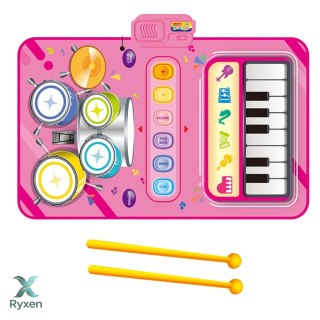 Interaktywna Mata Muzyczna Taneczna Edukacyjna Perkusja Pianinko 2w1 LEAN TOYS
