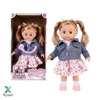 Lalka natalia mówi po polsku 39 cm w granatowej kurtce ARTYK