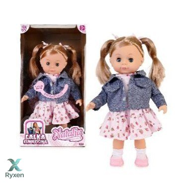 Lalka natalia mówi po polsku 39 cm w granatowej kurtce ARTYK