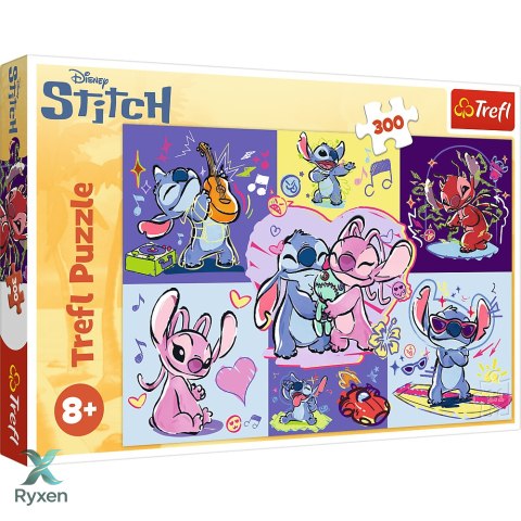 Puzzle - 300 - Zakręcony Stitch - Disney Lilo i Stitch - Trefl 23033 TREFL PUZZLE