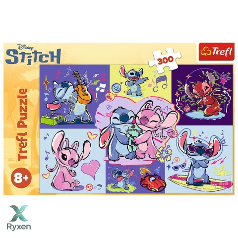 Puzzle - 300 - Zakręcony Stitch - Disney Lilo i Stitch - Trefl 23033 TREFL PUZZLE