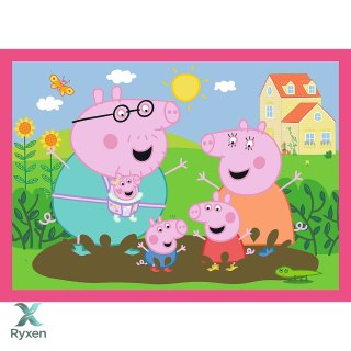 Puzzle - 4w1 (12, 15, 20, 24) - Peppa uwielbia przygody - Świnka Peppa - Trefl 34672 TREFL PUZZLE
