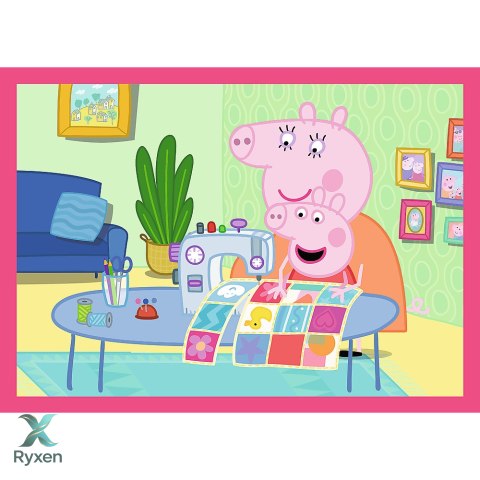 Puzzle - 4w1 (12, 15, 20, 24) - Peppa uwielbia przygody - Świnka Peppa - Trefl 34672 TREFL PUZZLE