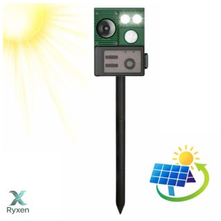 Solarny Odstraszacz Zwierząt Z Czujnikiem Ruchu Ultradźwięki Diody LED LEAN