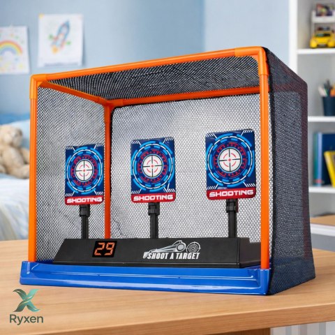 Tarcza Elektroniczna Do Strzelania Cyfrowy Licznik LCD Siatka Ruchome Cele LEAN TOYS