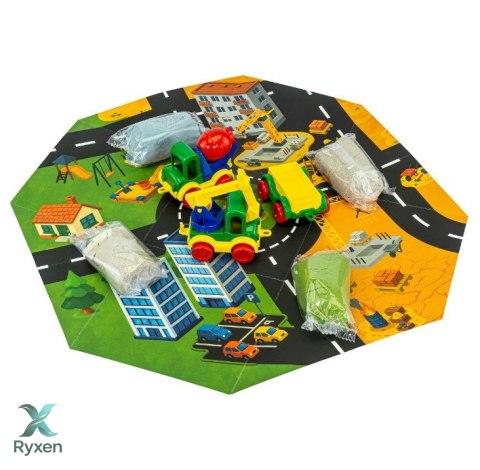Zestaw piasek dynamiczny i fluffy - plac budowy TUBAN
