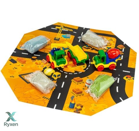 Zestaw piasek dynamiczny i fluffy - plac budowy TUBAN