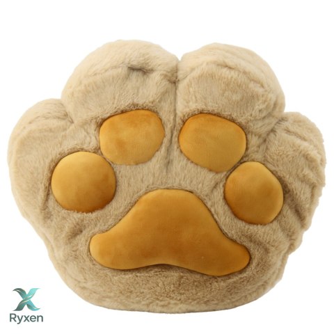 Pluszowa Poduszka Z Kieszenią Na Ręce i Kocykiem Ogrzewacz Beżowa 40cm LEAN TOYS