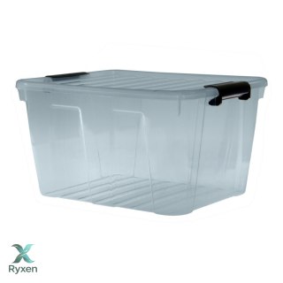 Pojemnik z pokrywą Plast Team Home Box 30L transparentny szary PLAST TEAM