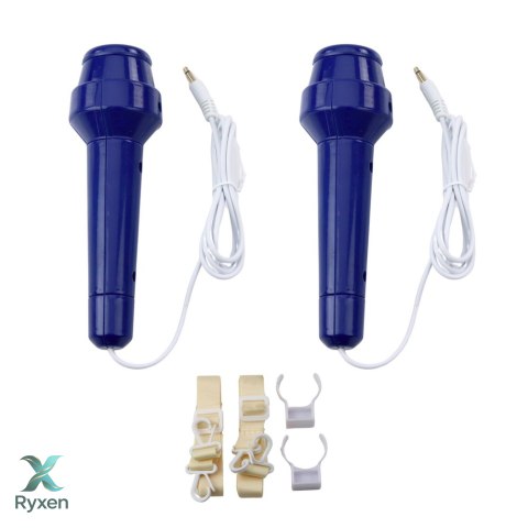 Zestaw Karaoke Dwa Mikrofony Głośnik Bluetooth MP3 Nagrywanie LED LEAN TOYS