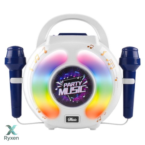 Zestaw Karaoke Dwa Mikrofony Głośnik Bluetooth MP3 Nagrywanie LED LEAN TOYS