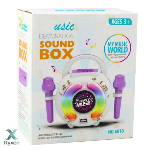 Zestaw Karaoke Dwa Mikrofony Głośnik Bluetooth MP3 Nagrywanie LED LEAN TOYS