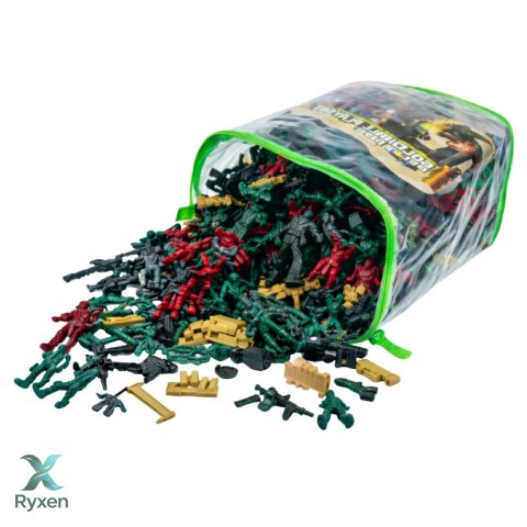 Baza Wojskowa Figurki Żołnierzyki Pojazdy Duży Zestaw Militarny 300 el. LEAN TOYS