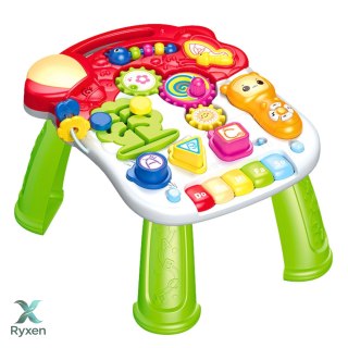 Chodzik Pchacz Hulajnoga Stolik Edukacyjny Panel Interaktywny 5w1 Kolorowy LEAN TOYS