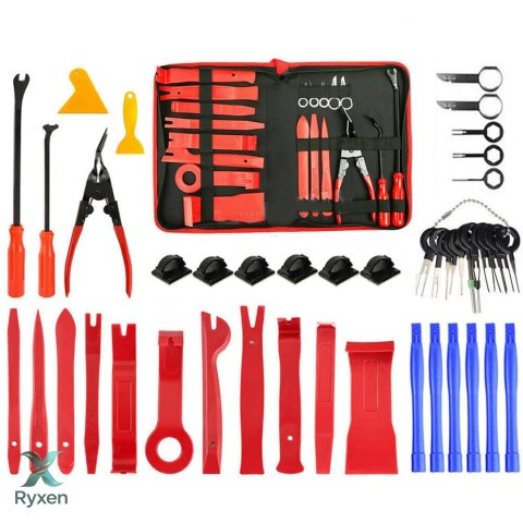 Dźwignie ściągacze demontażu tapicerki spinek 45el -m094 czerwone etui RTO