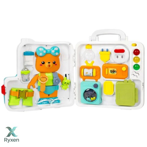Interaktywna Książka Tablica Edukacyjna Manipulacyjna Światła Dźwięki 16el. LEAN TOYS