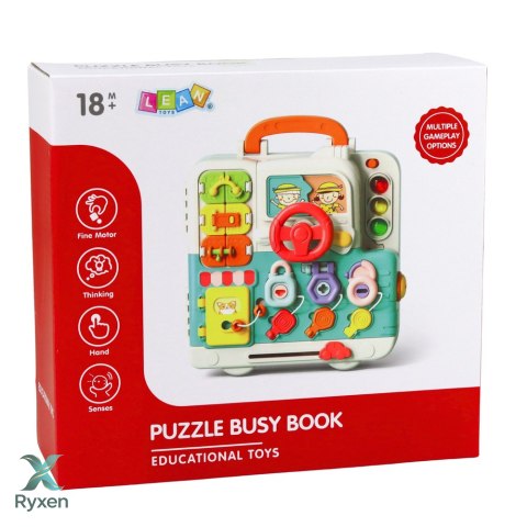 Interaktywna Książka Tablica Edukacyjna Manipulacyjna Światła Dźwięki 16el. LEAN TOYS