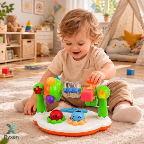 Interaktywna Zabawka Muzyczna Dla Malucha Grzechotka Światła Dźwięki LEAN TOYS