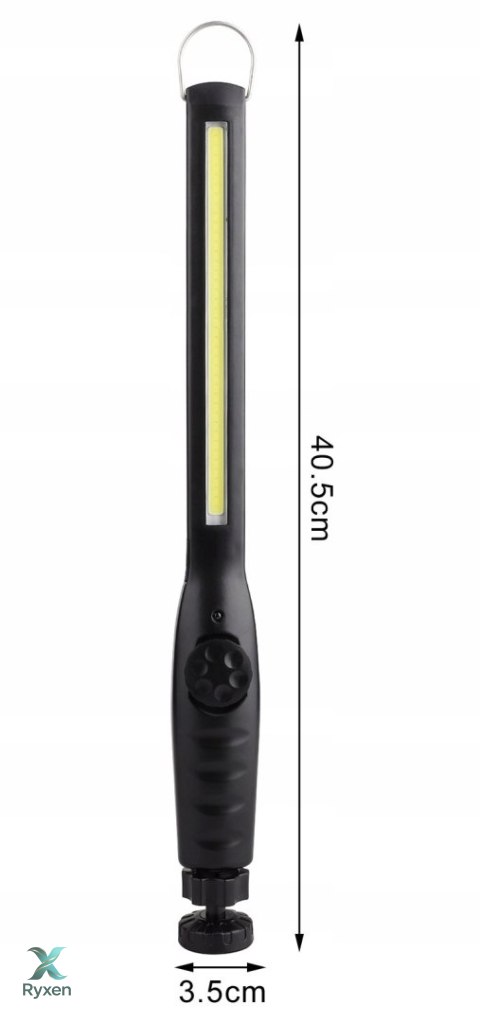 Lampa warsztatowa latarka robocza akumulatorowa led cob 8w korpus obrotowy RTO