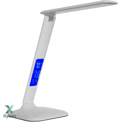 Lampka led biurkowa 5 trybów światła ładowarka ekran lcd budzik zegar temp RTO
