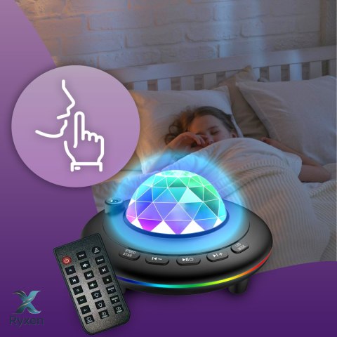 Lampka nocna projektor gwiazd niebo kosmos obrotowa led 2w1 rzutnik + pilot -e789 RTO