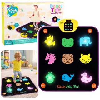 Mata Taneczna Muzyczna Zwierzęta 5 Trybów 3 Poziomy Trudności Światła LEAN TOYS