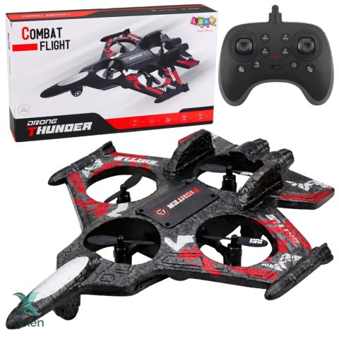 Myśliwiec Dron Fighter Samolot Zdalnie Sterowany RC Piankowy Akrobacje 360° LEAN TOYS