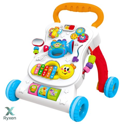 Pchacz Chodzik Edukacyjny Interaktywny Muzyczny Panel 3W1 Dźwięki LEAN TOYS