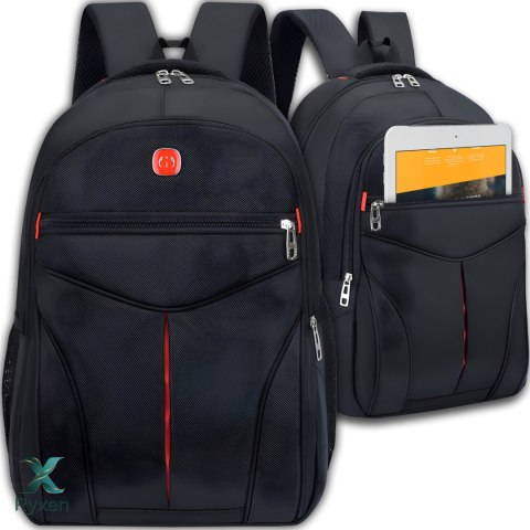 Plecak sportowy szkolny turystyczny czarny miejski tornister duży unisex RTO