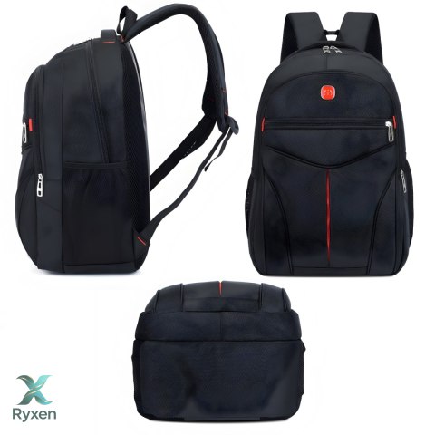Plecak sportowy szkolny turystyczny czarny miejski tornister duży unisex RTO