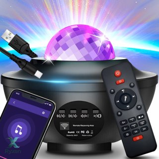 Projektor gwiazd dla dzieci obrotowy lampka nocna rzutnik led usb + pilot -e785 RTO