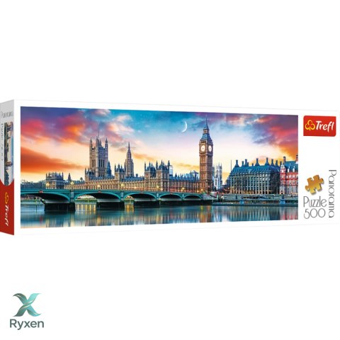 Puzzle - 500 - Panorama - Big Ben i Pałac Westminsterski, Londyn - Trefl 29507 TREFL PUZZLE