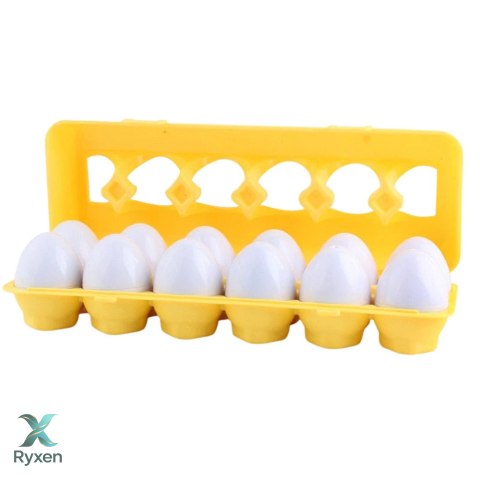 Sorter Edukacyjny Jajka Dopasowywanie Kształtów Owoce Kolorowe 12 szt. LEAN TOYS