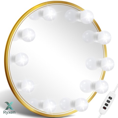 Światełka lampki led na lustro toaletki makijaż 10 poziomów jasności 2 m RTO