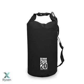 Worek wodoodporny wodoszczelna torba na kajak 20l-czarny s147 RTO