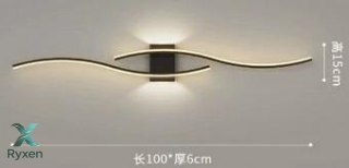 ZD196 Lampa ścienna 3 kolory światła 35w czarna ATL